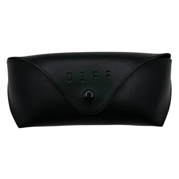 Diff Sunglasses Case Only Black Faux Leather Eyewear Softcase - Picture 1 of 4